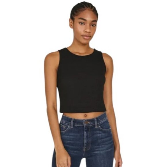 Alice + Olivia black cropped tank top size S - Picture 1 of 7